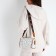 Bag Cross-Bodi with a zipper, white color