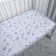 Sheet on the elastic band "Stars", size 60x120 cm, white color