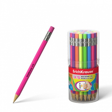 Mechanical pencil Erichkrause "XS", NV, Grifel D = 0.5 mm, in a tube, mix