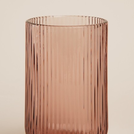 A set of glass glass SL Home "Modern", 400 ml, 8 × 13 cm, pink color-3