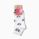 Women's socks shortened "Panda", white color, rr 23-25