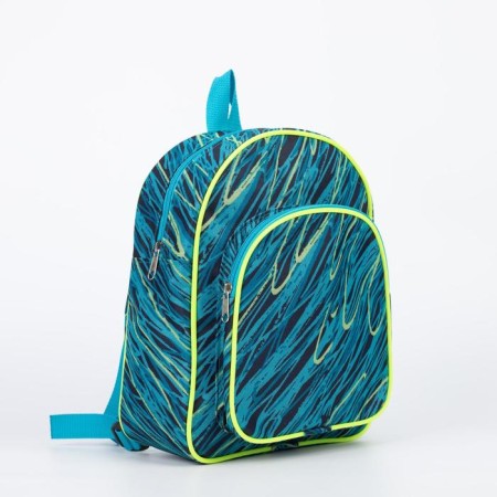 Baby backpack, lightning department, external pocket, blue color-2
