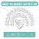 Set of foil balls 19 “hearts”, silver, 25 pcs.