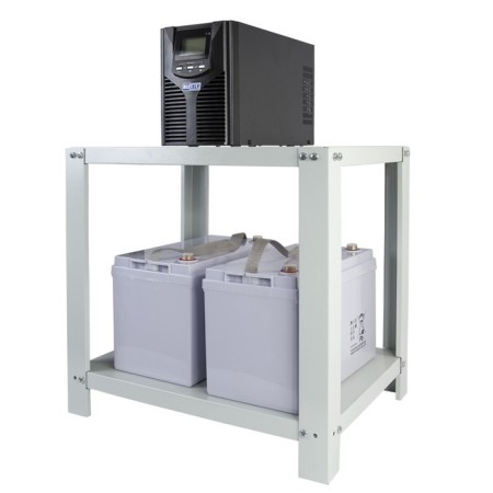 Metallic double-tier rack for batteries Rucelf Sab-2-400x500