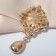 Brooch "Empress" Gamma, white-green color in gold