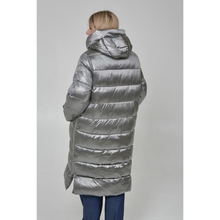 Female coat, size 68, gray color-5