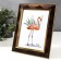 Photo frame plastic 15x20 cm "Line-diagonal on chocolate, double gold frame" 24.7x19.8 cm 53759