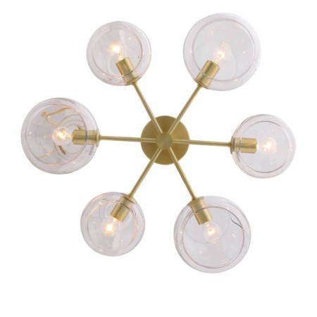 Ceiling Ceiling ST LUCE. SL434.202.06. Calmare. 6x40 watts, E14, 64x64x17 cm, brass color-2