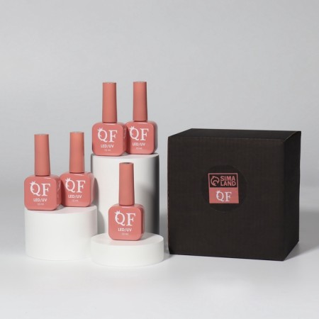 Nail polish gel, set 5 pcs, 10 ml, basic shades-12