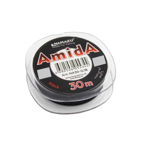 Namazu amida fishing line, l = 30 m, d = 0.25 mm, test = 7.00 kg, coal-black, packaging 10 pcs.