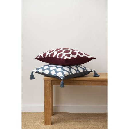Traffic Cuts & Pieces pillow, 45x45 cm, gray-blue color-1