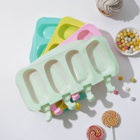 Ice Cream "Eskimo Classic", silicone, 25.8 × 14.6 × 2.6 cm, 4 cells, color mix-4