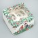 The box for cupcakes is folding with bilateral application "bullfinch", 16 x 16 x 10 cm, new year