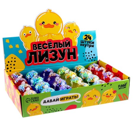 Лизун «Птенчик», цвета МИКС-3