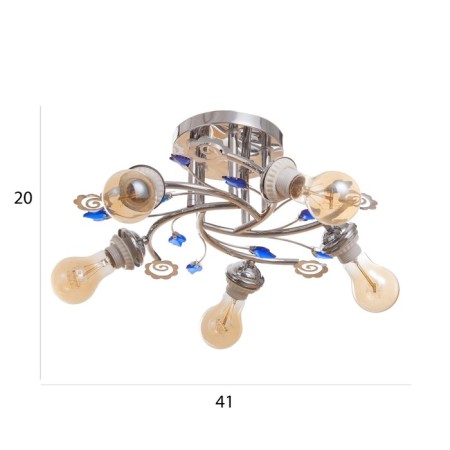 Bell chandelier BP 5x40W E27 Chrome Model: 2612356-8
