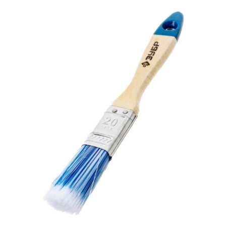 Brush flat bison 4-01007-020, artificial bristles, wooden pen, 20mm-1