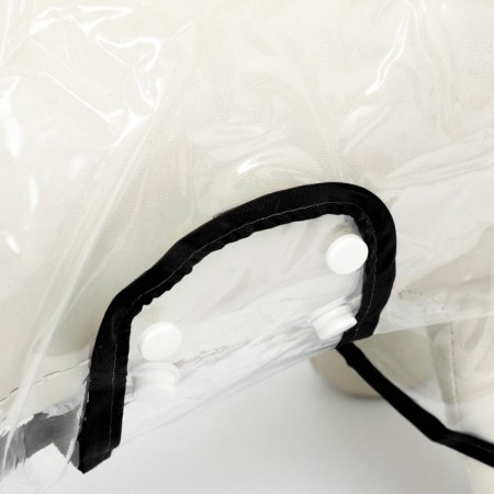 Dog raincoat, size M (DS 26, OG 38-41, Osh 40 cm), black-6