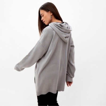 Джемпер женский MIST с капюшоном, серый, onesize (44-48)-4