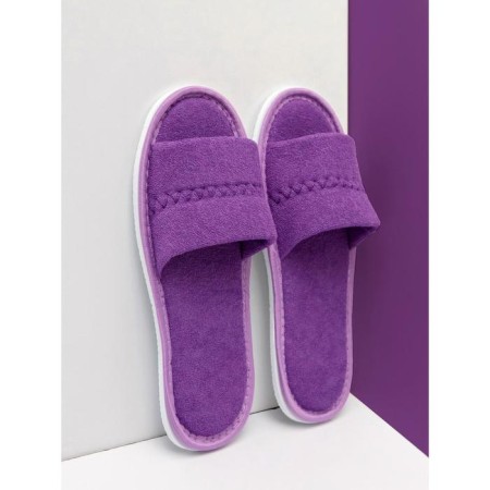 Women's slippers open nose, size 39-41, purple color-1