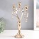 Summary Metal for 3 candles "Heart with curls" d-2.5 cm gold 26.5x11x34.5 cm