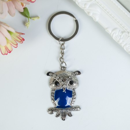 Metal keychain "Eagle owl with a bright belly" mix 5.2x3.2 cm