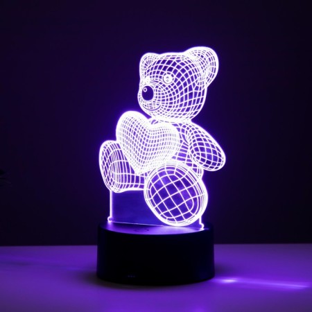 Touchscreen lamp "Mishutka" LED 7 colors USB/from Black Black Black Risalux-8