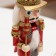 Nutcracker with a staff, red, 20 cm, wood