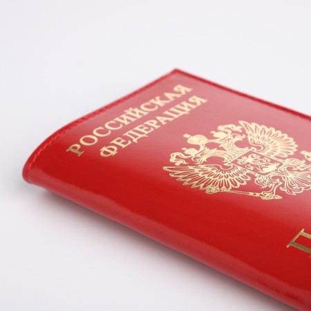 Passport cover, embossing, red glossy color-3