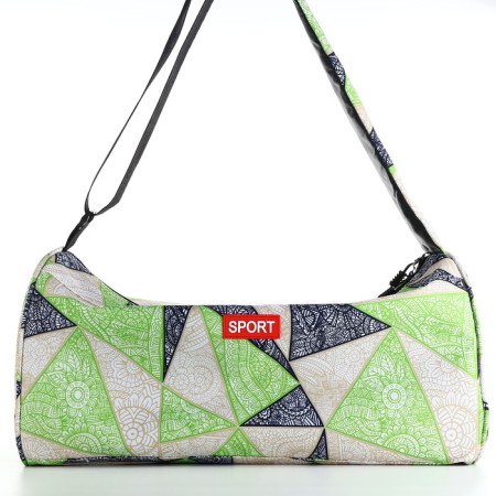 Sports bag, textura, average size, green color-1