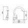 Fashun A56016 kitchen mixer, single -leaf, with sliding watering can, stainless steel, satin