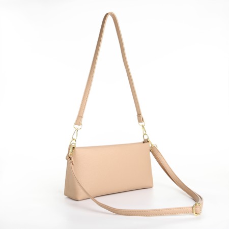 Bag Women's Cross-Bodi with a zipper, beige color-1