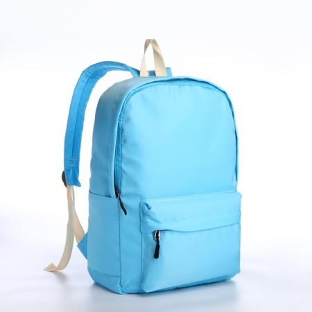 Young backpack from textiles on lightning, 2 pockets, blue color-2