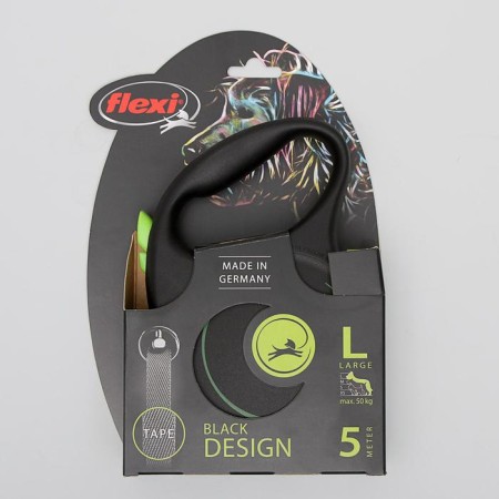 Roulette Flexi Black Design L (up to 50 kg) 5 m tape, black/green-4