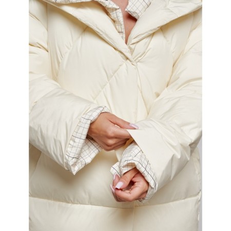 Coat insulated winter female, size 50, light-beige color-11