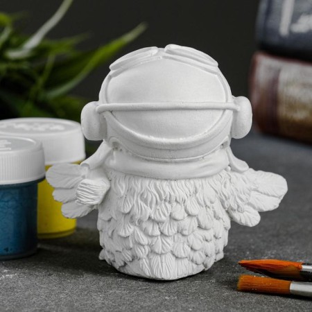 Figure for coloring "owl pilot" 8x8x5cm-2