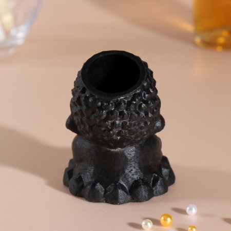 Concrete center "Buddha" height 7 cm, d-2.4 cm black-3