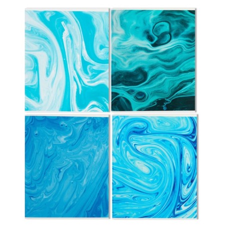 A notebook of 96 sheets in a cage, calligrata "Blue marble", cover coated cardboard, holy lamination, offset block, mix
