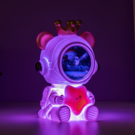 Night-wound-wound bear with a star Led usb white 12x12x16.5 cm Risalux-7