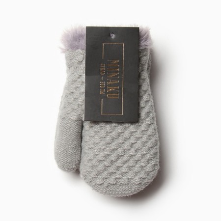 Baby mittens for claim Minaku with a margin 15 cm gray-3