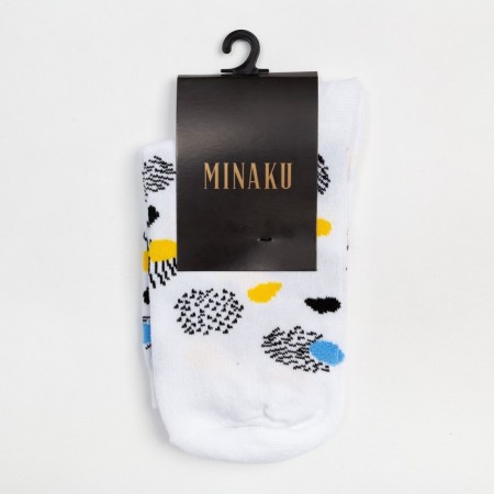 Women's socks minku "Cosmos", white color, size 38-39 (25 cm)-2