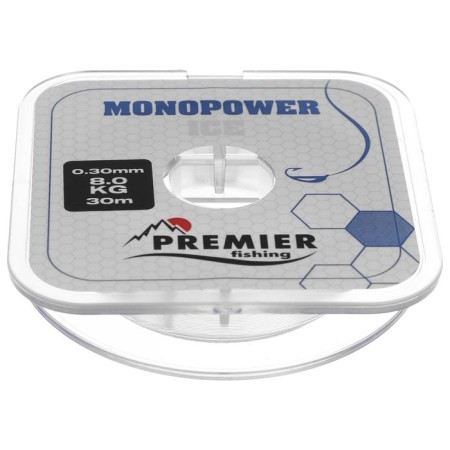 Premier Fishing Monopower Ice, diameter 0.30 mm, test 8 kg, 30 m, nylon, transparent