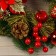 New Year's Wreath D-30 cm "Bright fairy tale" Flowers apples berry balls