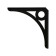 Decor bracket, 145x145, 2 pcs, black color