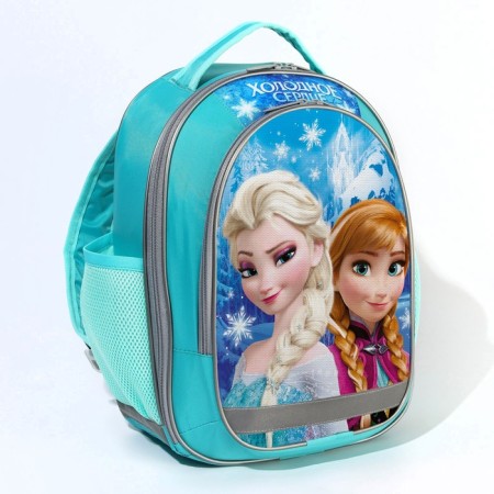 School backpack with an ergonomic back, 37x26x15 cm, cold heart-1