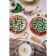 Plate porcelain dining shares askım, d = 25 cm, red color