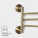 Towel holder, 3 knitting needles Stölz Bacic series Bronze, bronze color