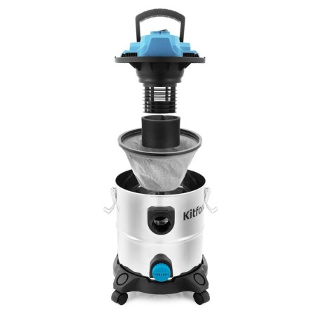 Vacuum cleaner KitFort KT-548, 1000 watts, 20 l, cord 6.8 m, silver-blue-1