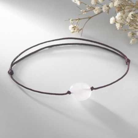 Bracelet of desires "Pink" on a brown thread, the length is regulated-2
