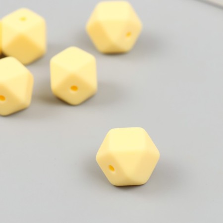 Busina silicone "polyhedron" beige d = 1.4 cm