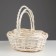 A set of wicker baskets, willow, 3 pcs., Oval, white, large